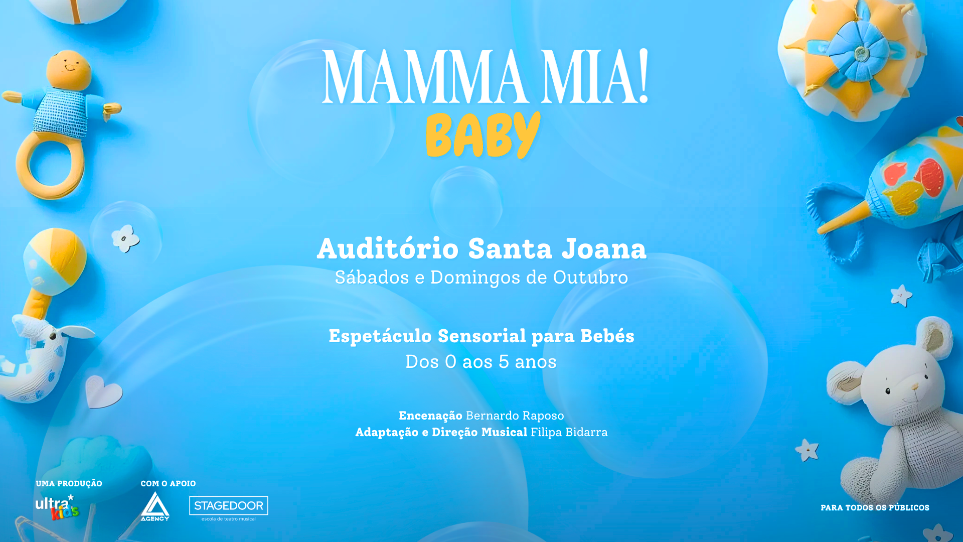 “Mamma Mia Baby!”: um espetáculo sensorial para bebés e famílias chega a Lisboa